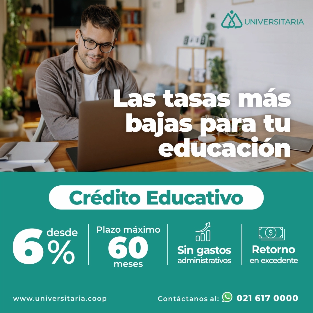 Las tasas más bajas en Crédito Educativo