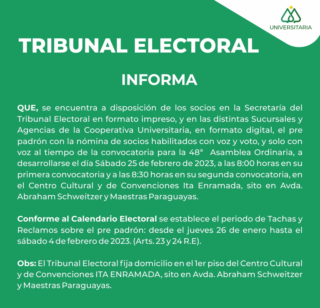 Tribunal Electoral Informa